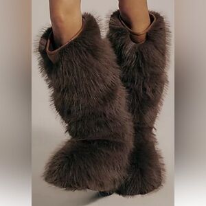 Free people Wild Thing Faux Fur Boots size 7